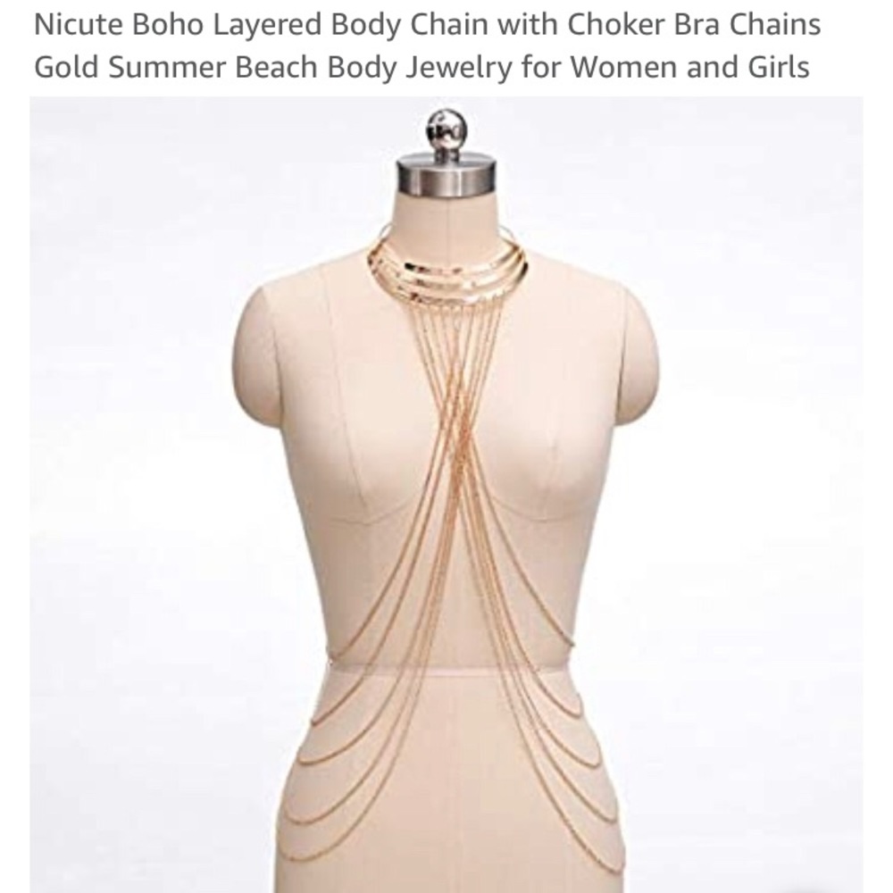 Boho layering body chain